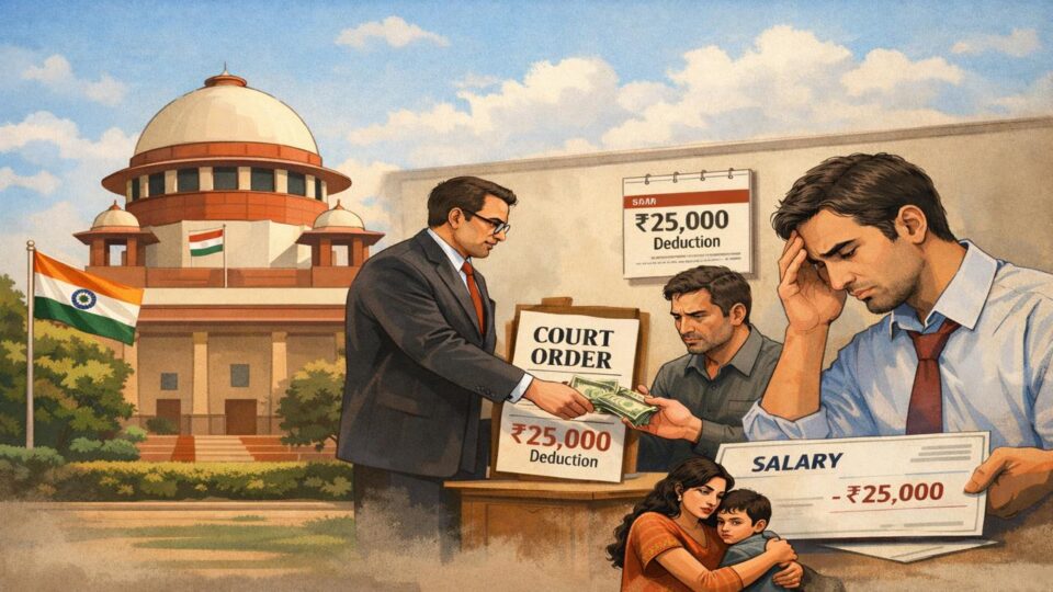 Supreme Court Directs Employer to Deduct ₹25,000 Monthly From Husband’s Salary for Wife and Child Maintenance