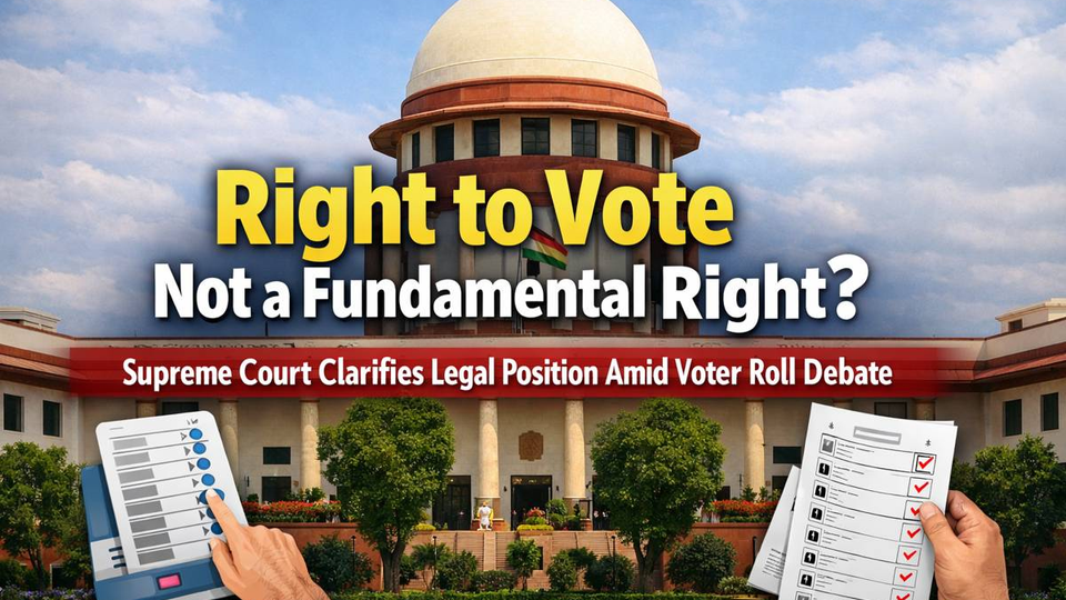 Right to Vote Not a Fundamental Right? Supreme Court Clarifies Legal Position Amid Voter Roll Debate