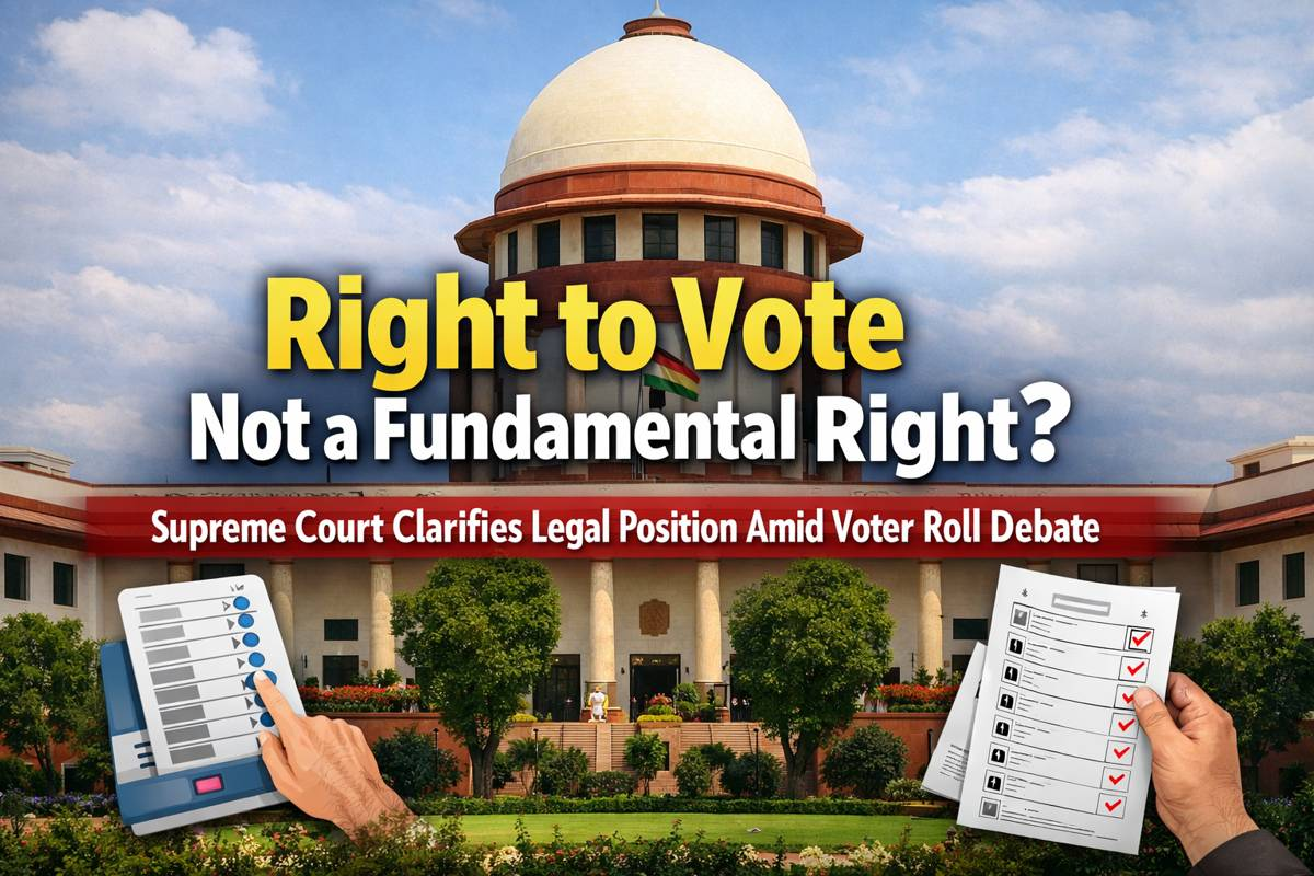 Right to Vote Not a Fundamental Right? Supreme Court Clarifies Legal Position Amid Voter Roll Debate